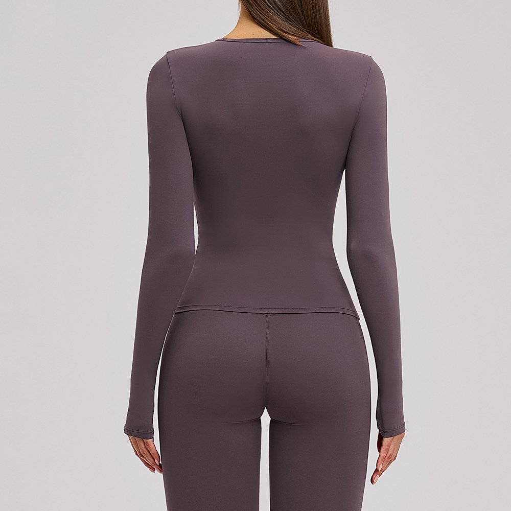 Private Label Yoga Wear Personalised Fitness Clothing Pilates Clothing Top Manufacturers Long Sleeve