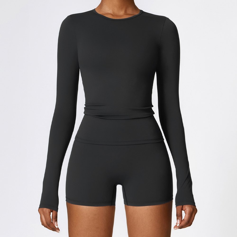 Private Label Yoga Wear Personalised Fitness Clothing Pilates Clothing Top Manufacturers Long Sleeve