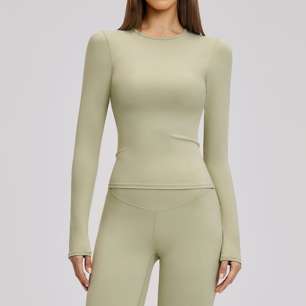 Private Label Yoga Wear Personalised Fitness Clothing Pilates Clothing Top Manufacturers Long Sleeve