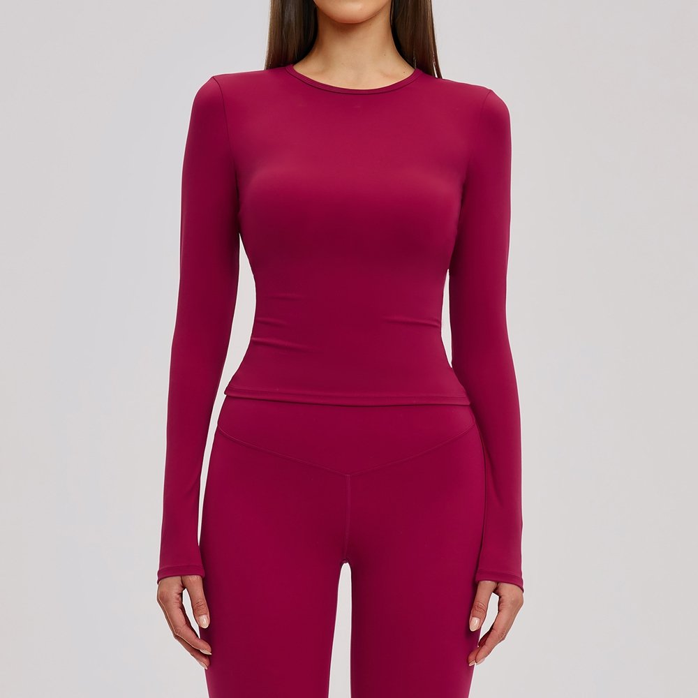 Private Label Yoga Wear Personalised Fitness Clothing Pilates Clothing Top Manufacturers Long Sleeve