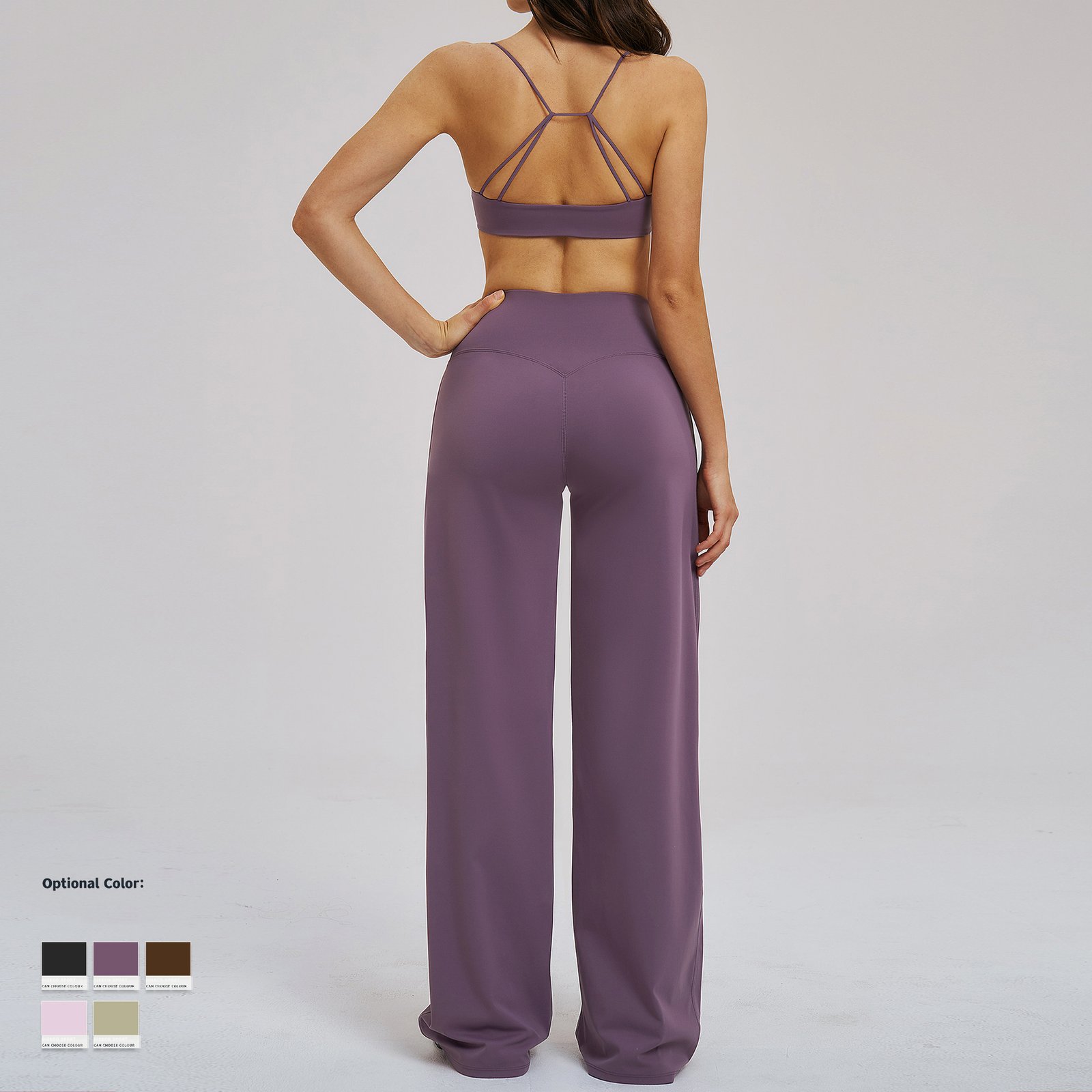 Custom Gym Clothing Custom Yoga Wear Fitness Clothing Lightweight Soft Sports Wide Pants