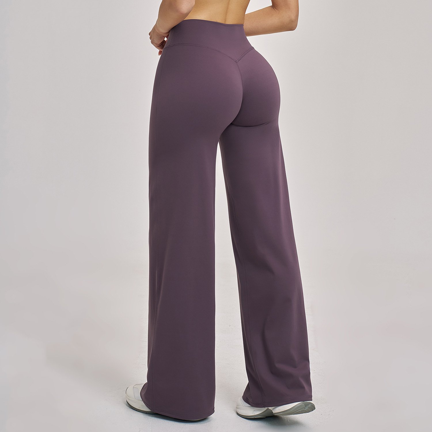 Small MOQ Activewear Custom Activewear USA In Bulk High Waist Wide Leg Casual Pants