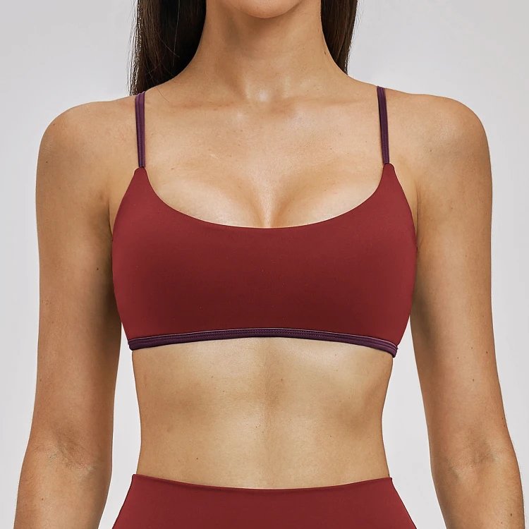 Small Batch Activewear Custom Yoga Wear Manufacturer Strappy Bra Have Padding Bras