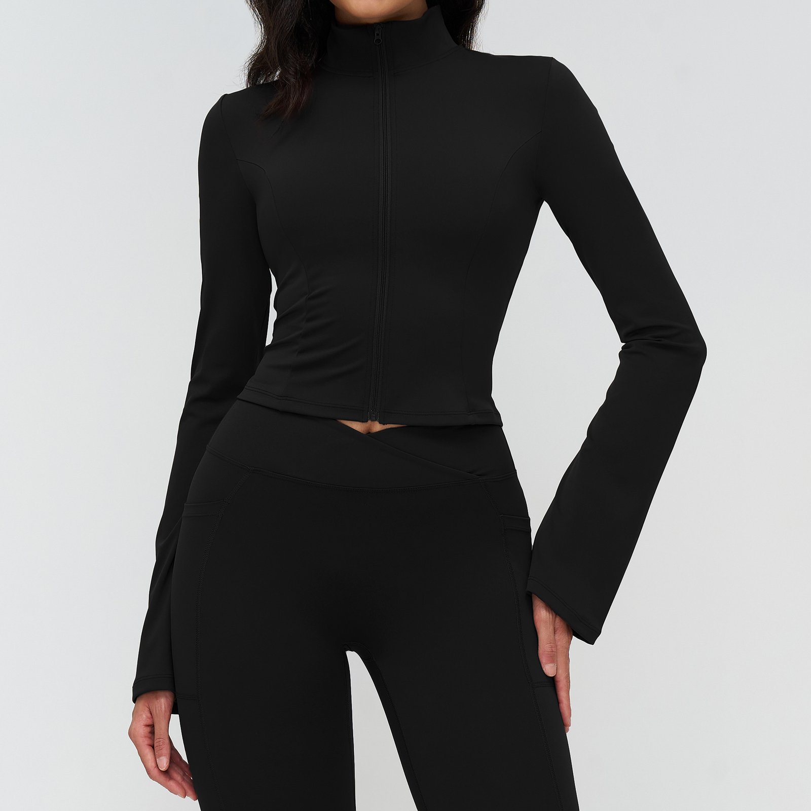 Small MOQ Activewear Private Label In Bulk Fitness Jacket