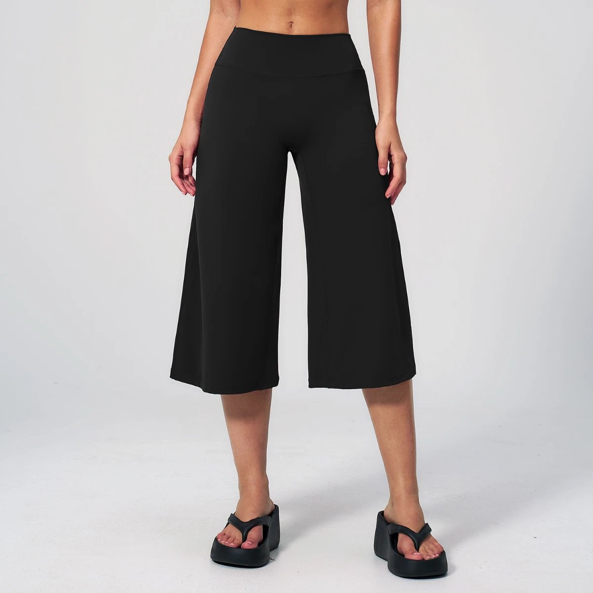Small Batch Activewear Custom Logo Yoga Wear Manufacturer Bulk Cropped Wide Leg Pants