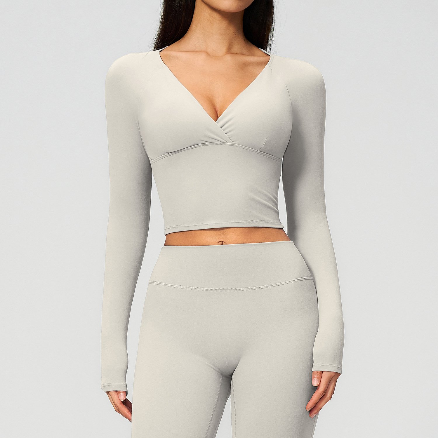 Apparel Brands in Bulk Activewear Manufacturing Manufacturers China Sportswear Long Sleeve Crop Tops