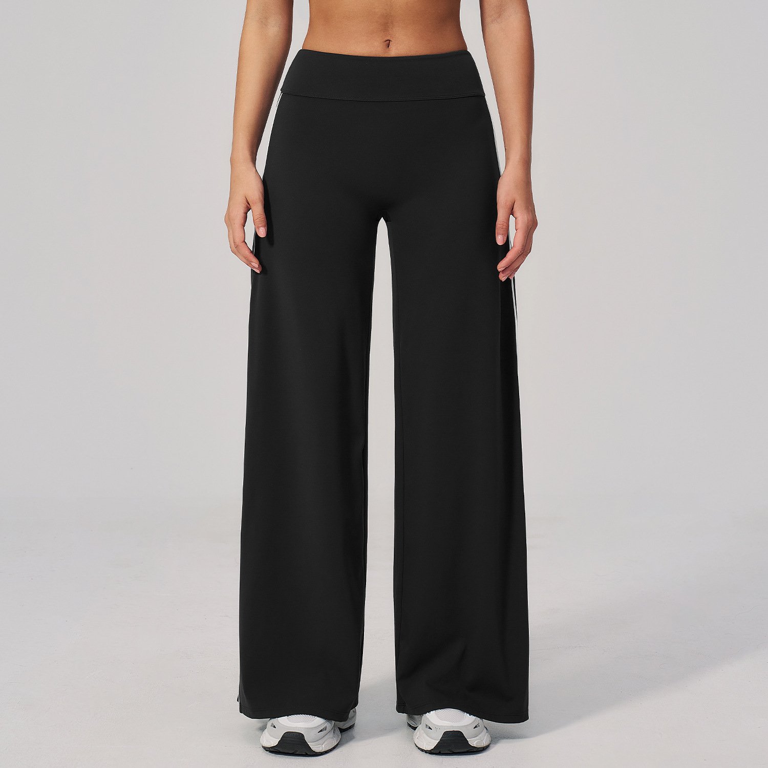Yoga Clothing Manufacturer Custom Fitness Apparel Supplier China Wide Leg Elastic Waist Loose Sweatp...