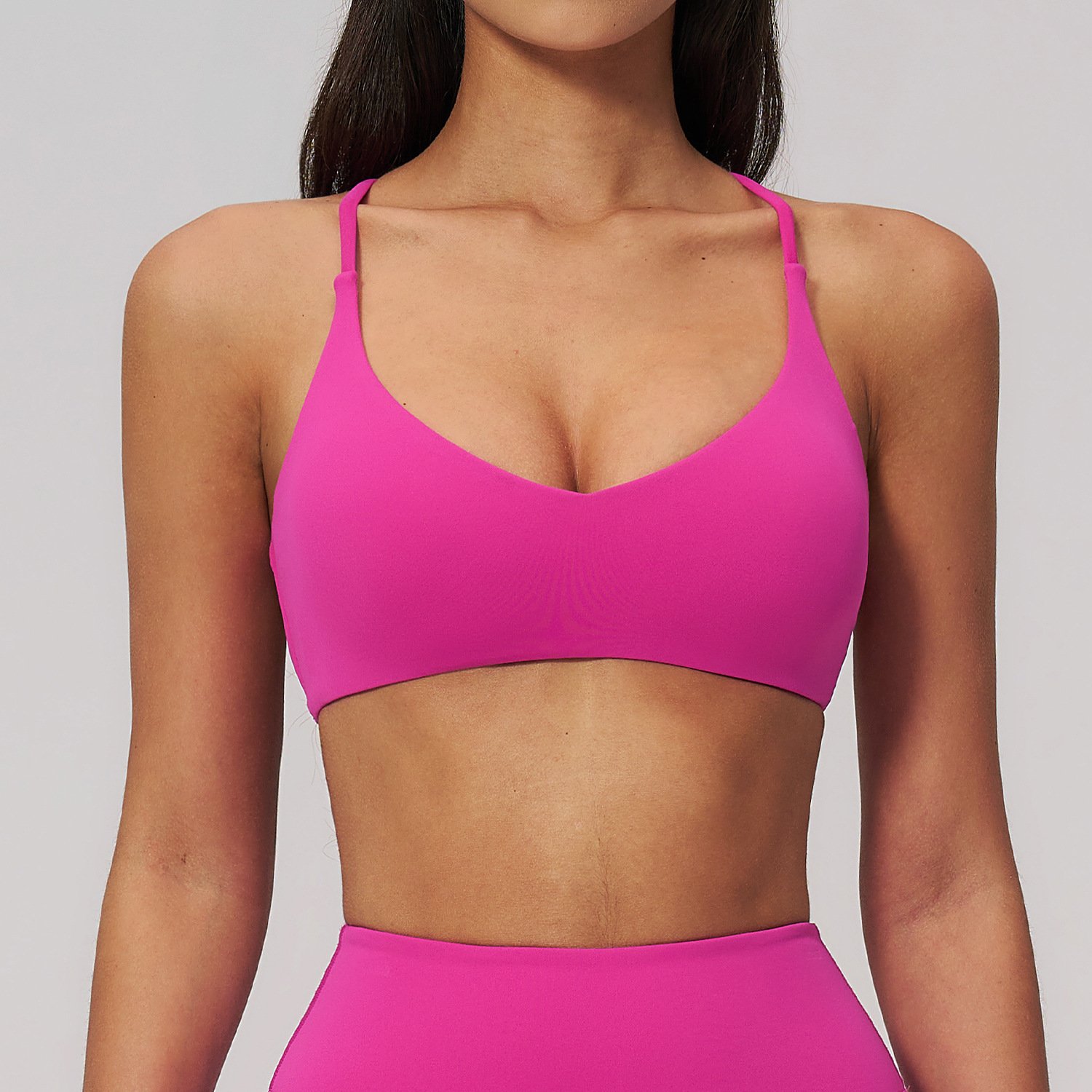 Fabrics For Yoga Custom Logo Yoga Wear Crisscross Back Bra Best Material For Bras