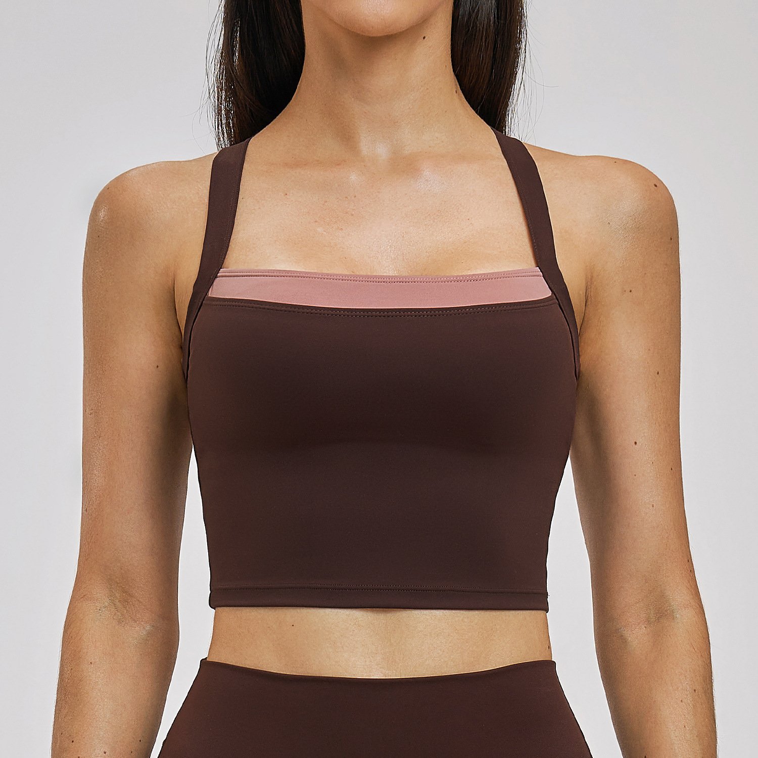 Small MOQ Activewear Personalised Gym Wholesale Crisscross Back Tank Top