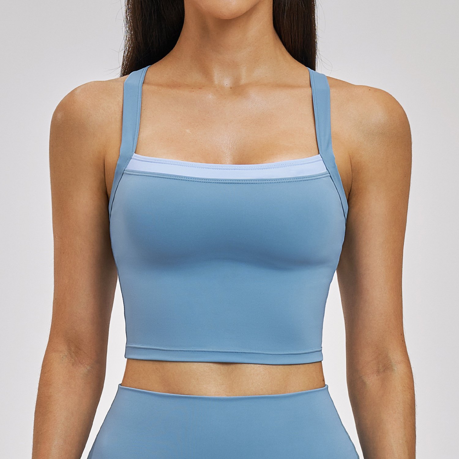 Small MOQ Activewear Personalised Gym Wholesale Crisscross Back Tank Top