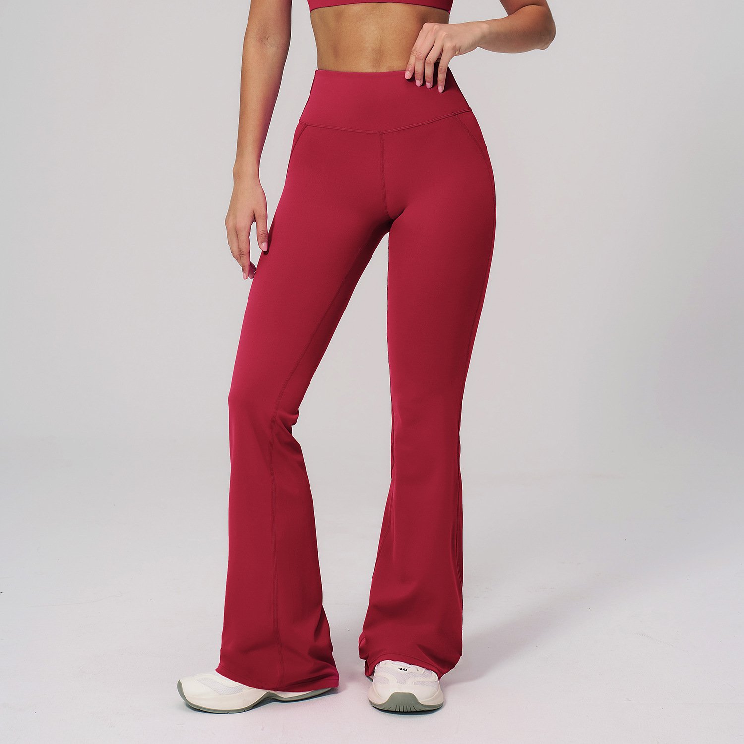 Fitness Apparel Custom Yoga Wear Manufacturer Tight Fitting Wide Leg Flare Pants
