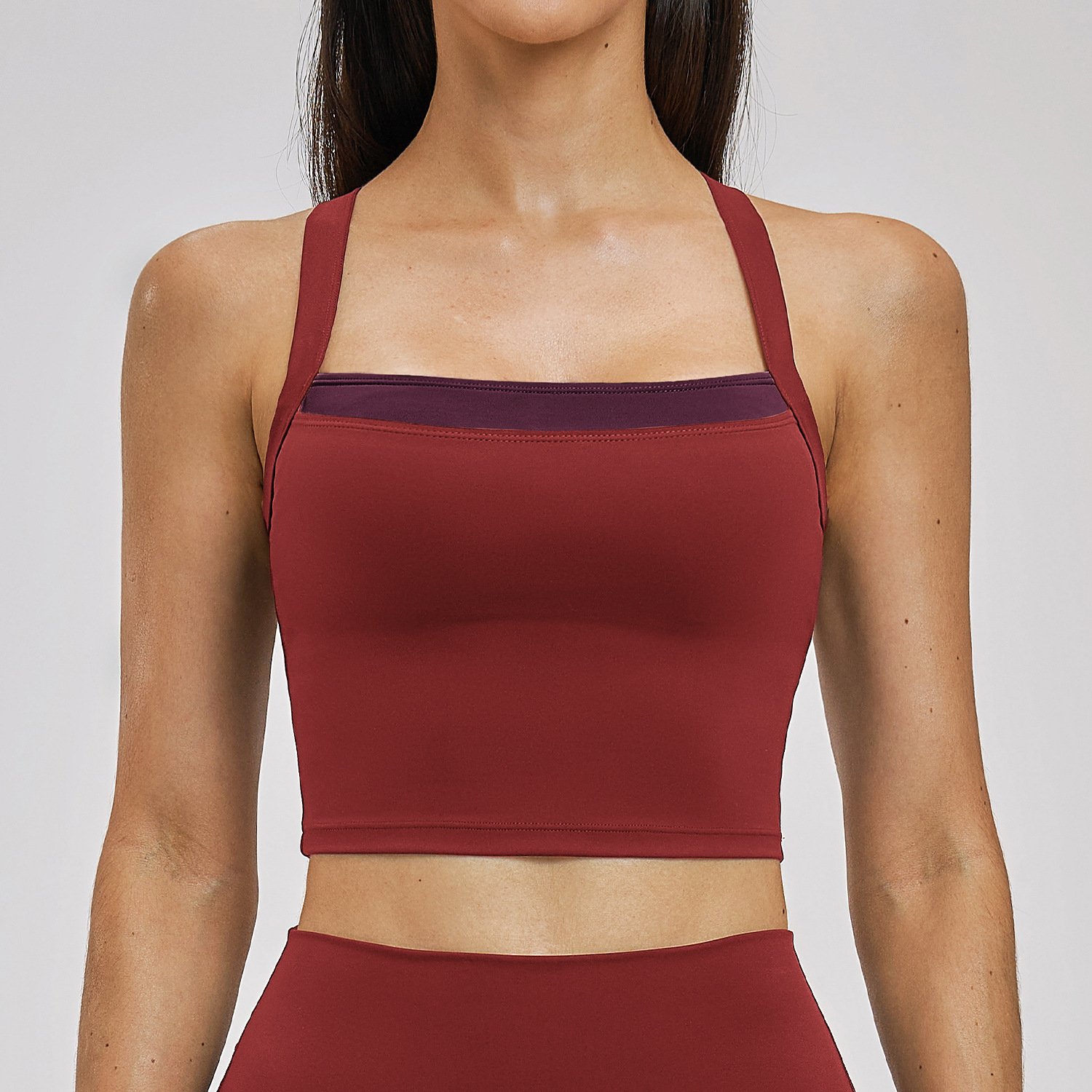 Small MOQ Activewear Personalised Gym Wholesale Crisscross Back Tank Top
