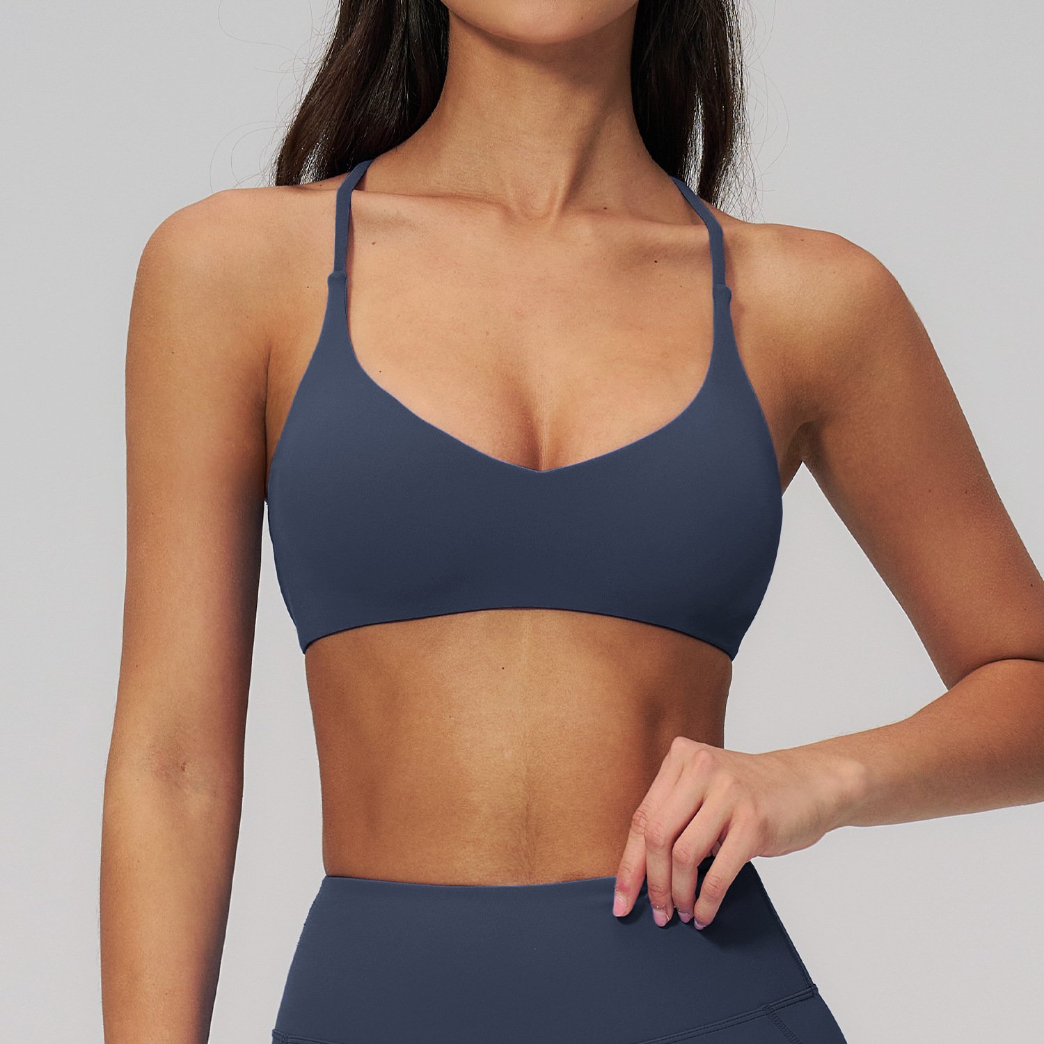 Fabrics For Yoga Custom Logo Yoga Wear Crisscross Back Bra Best Material For Bras