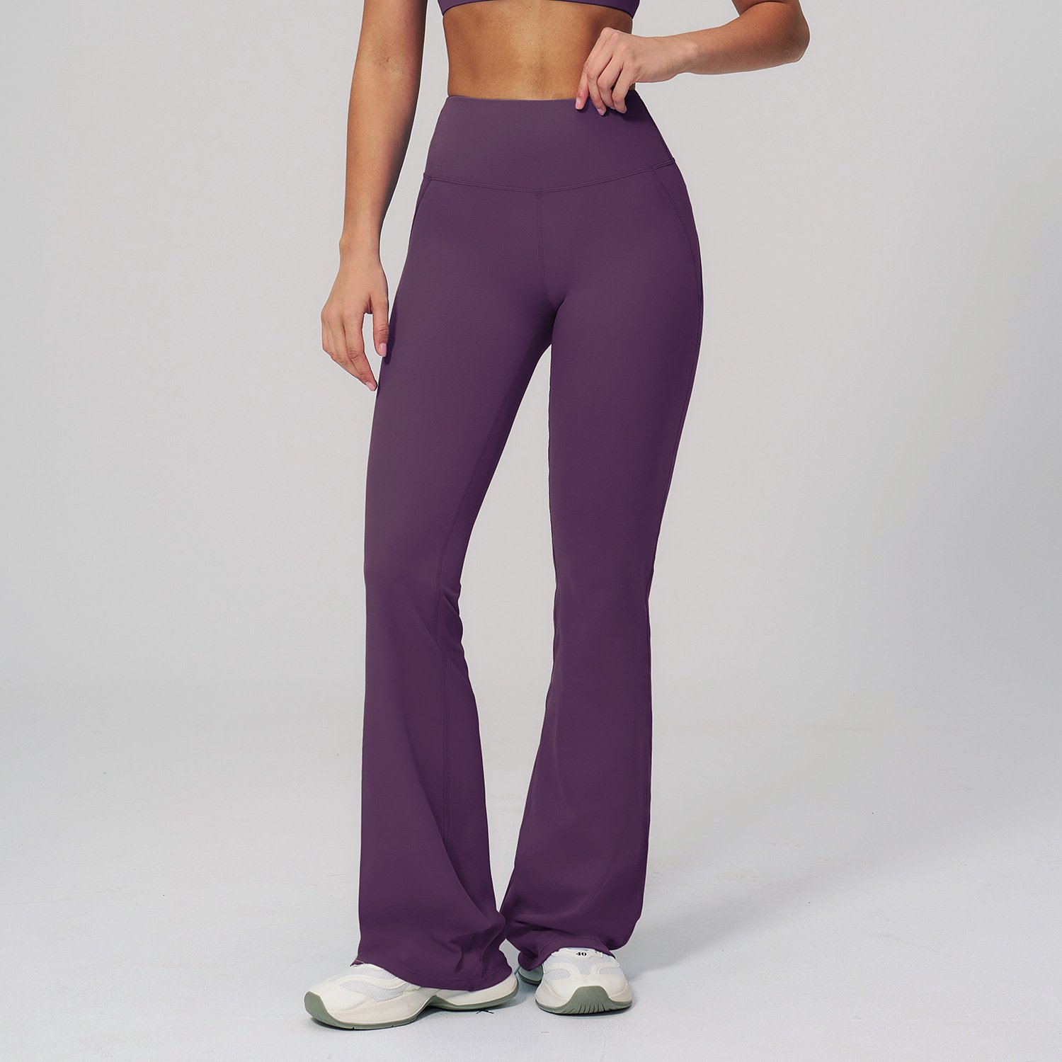 Fitness Apparel Custom Yoga Wear Manufacturer Tight Fitting Wide Leg Flare Pants