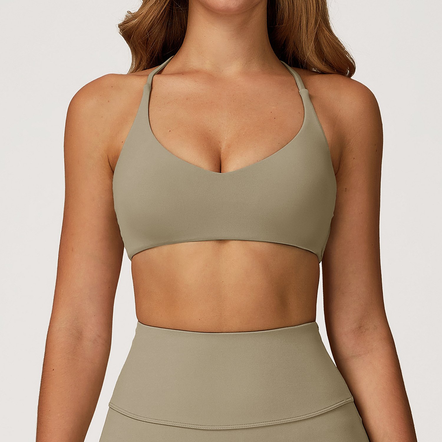 Fabrics For Yoga Custom Logo Yoga Wear Crisscross Back Bra Best Material For Bras