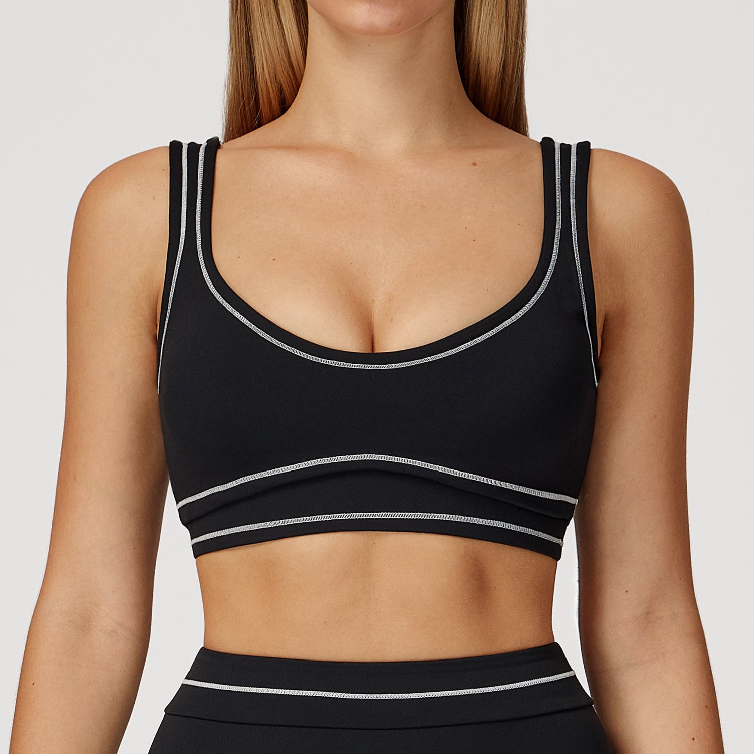 Built In Pads Custom Yoga Wear Pull On Bra Activewear Bras