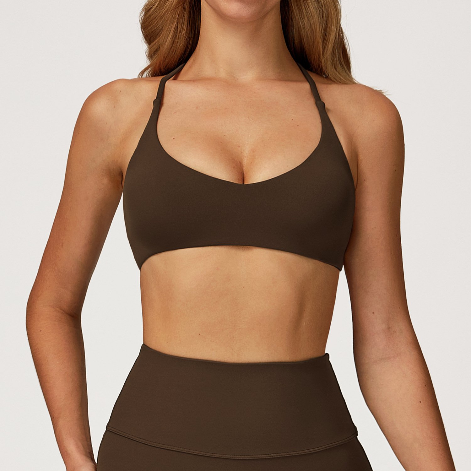 Fabrics For Yoga Custom Logo Yoga Wear Crisscross Back Bra Best Material For Bras
