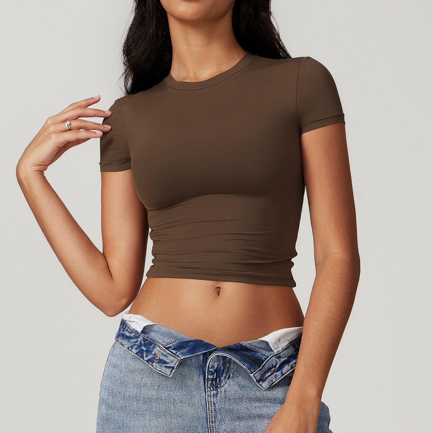 Custom Personalised Gym Clothing Manufacturer Crop Top