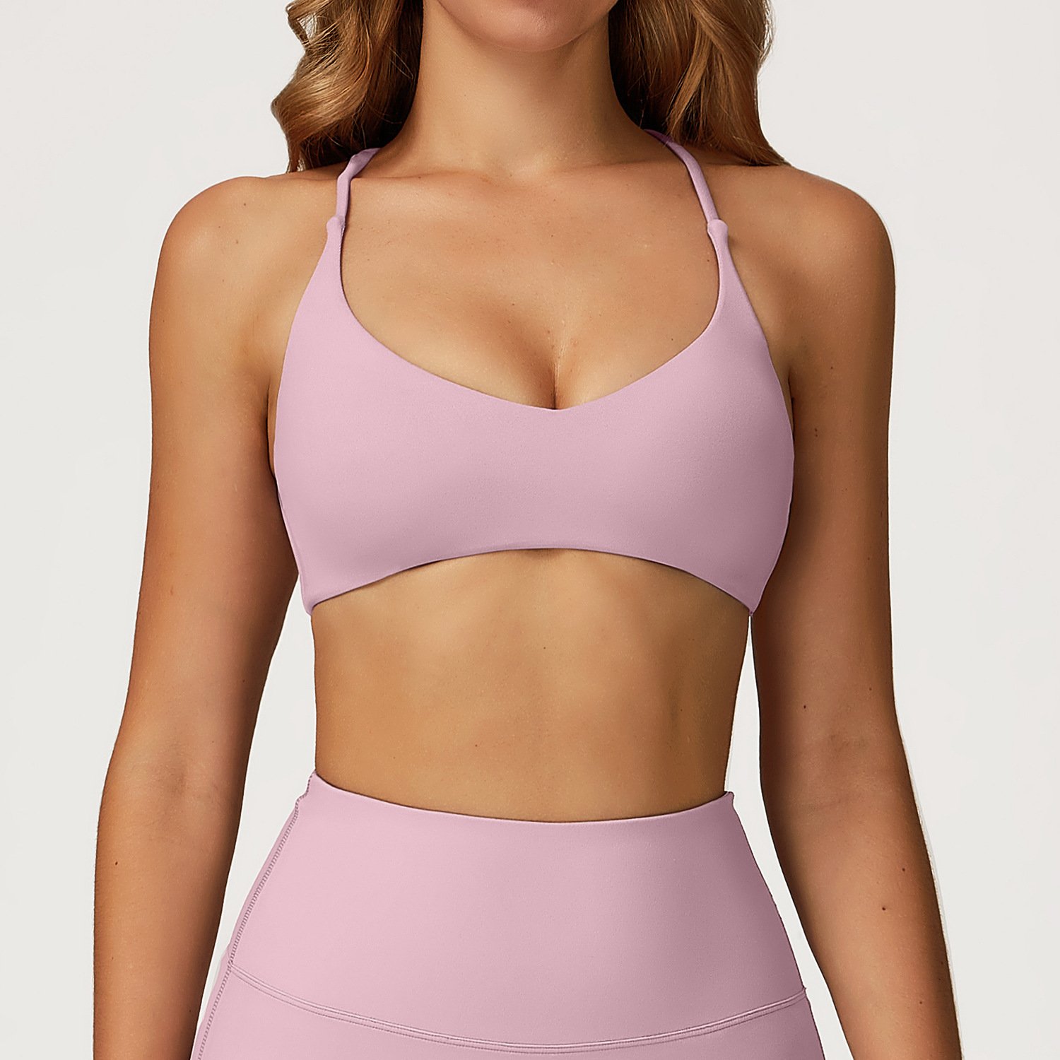 Fabrics For Yoga Custom Logo Yoga Wear Crisscross Back Bra Best Material For Bras
