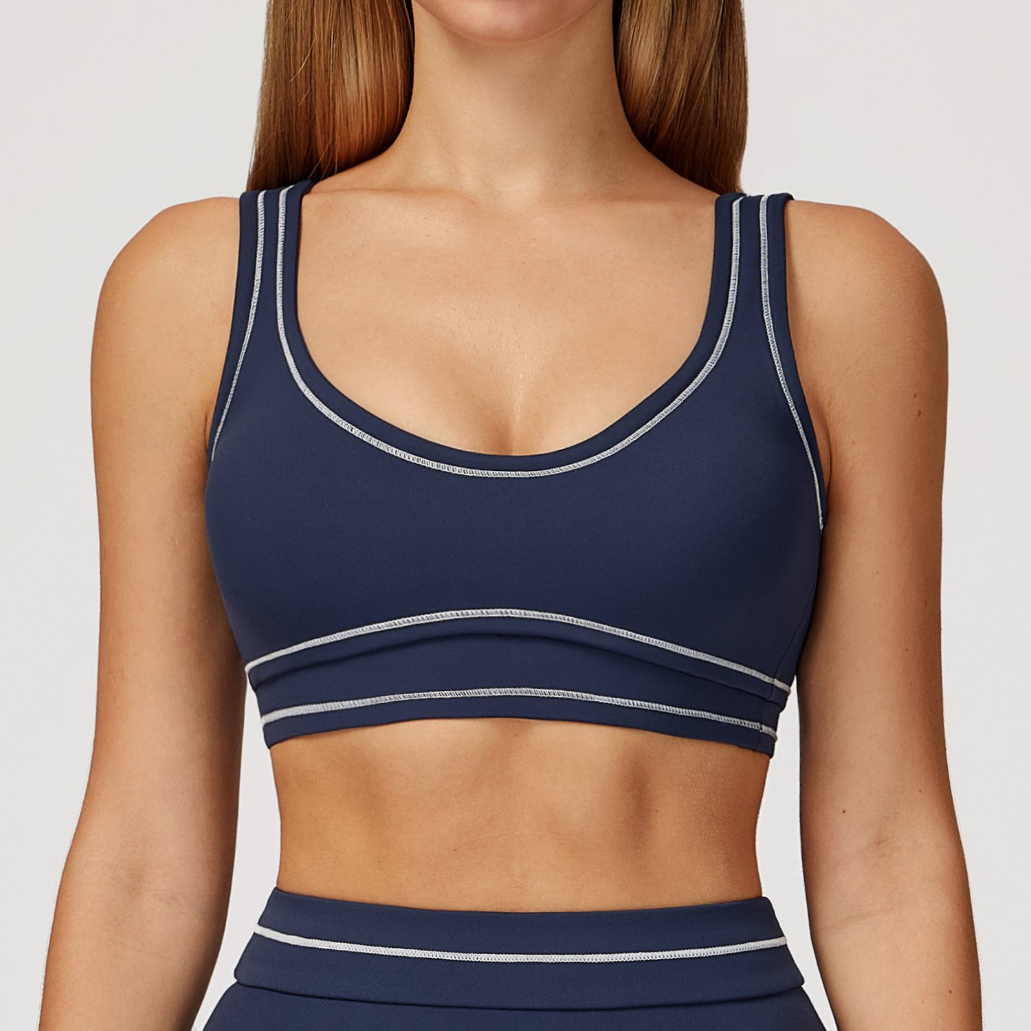 Built In Pads Custom Yoga Wear Pull On Bra Activewear Bras