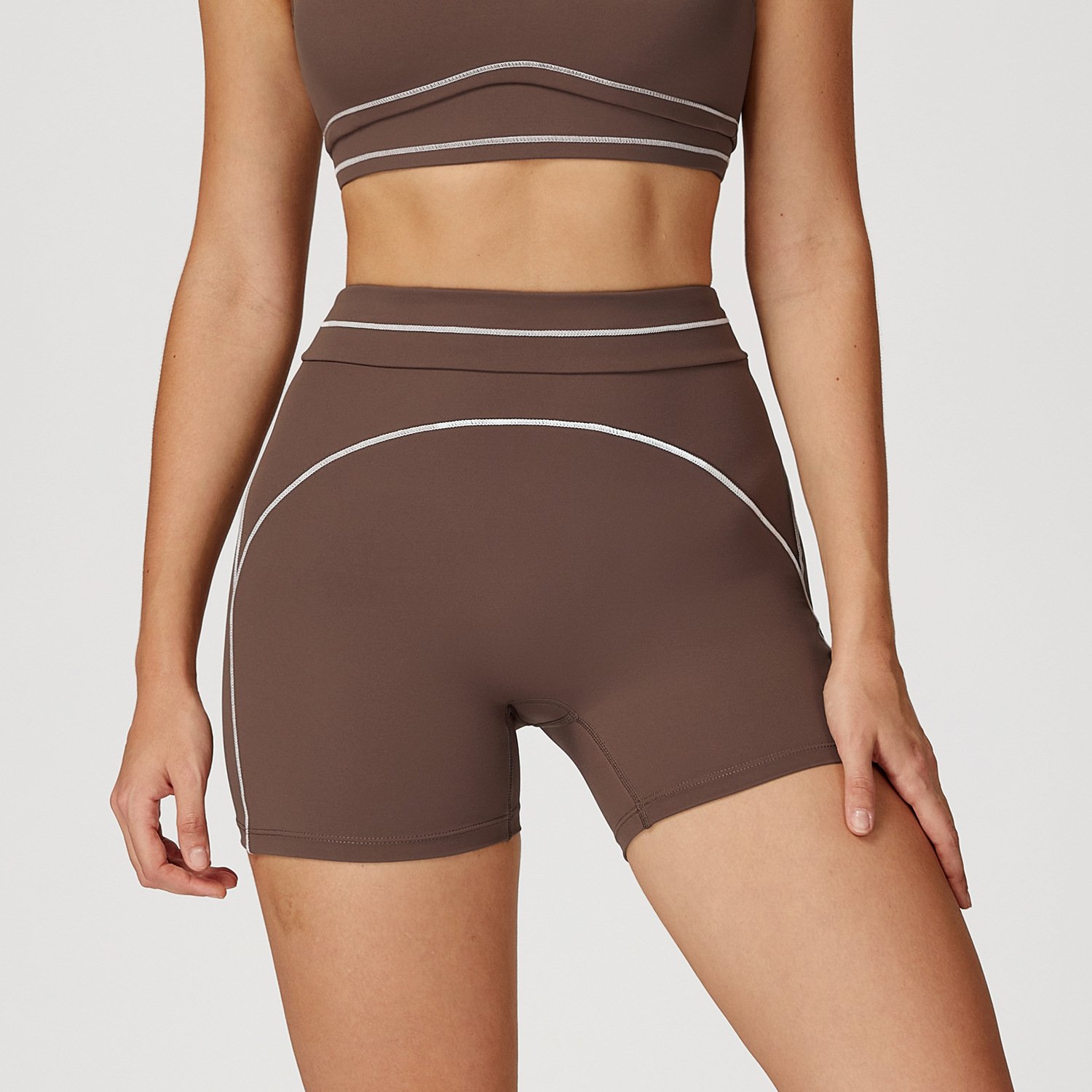 Clothing Brand Private Label Seamless Athletic Wear High Waist Biker Yoga Shorts