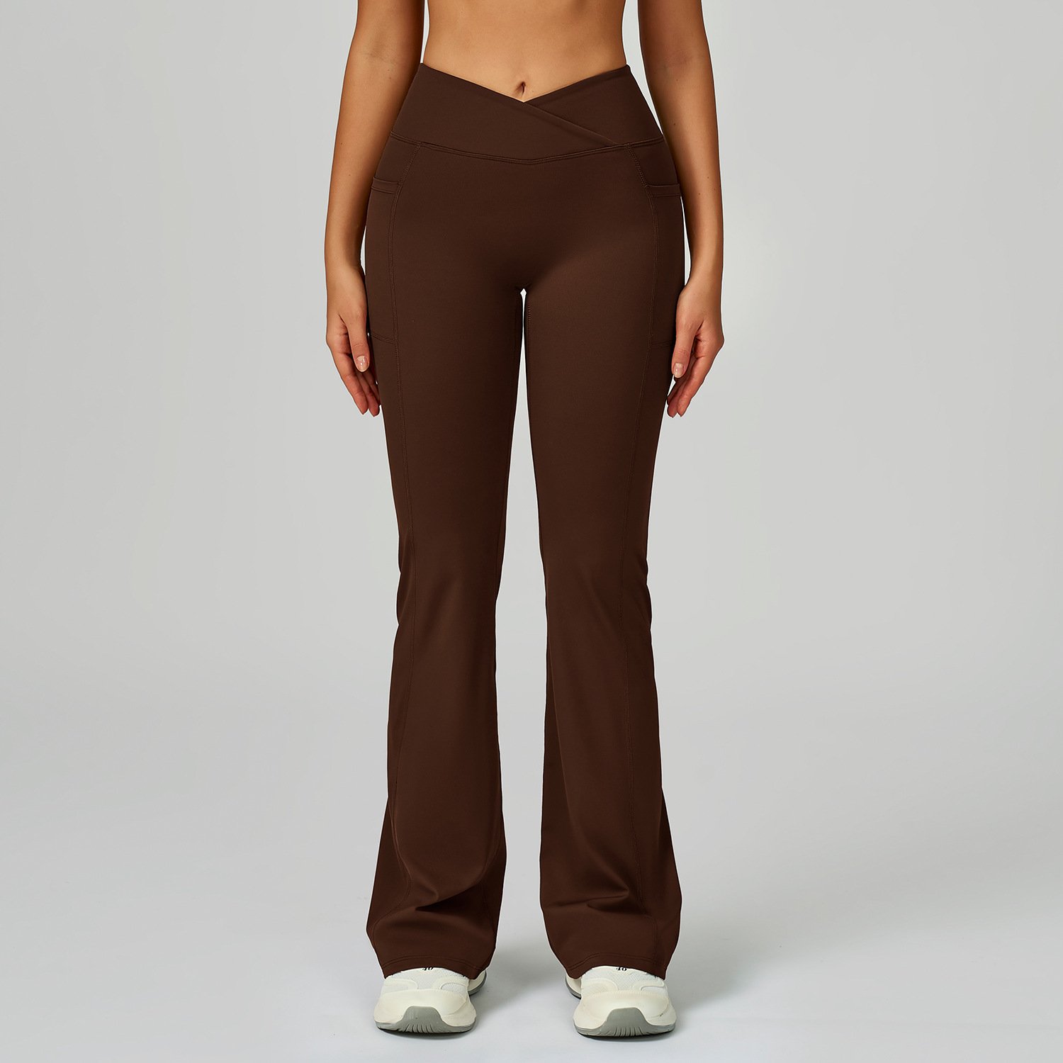 Yoga Studio Clothing Custom Fitness Brand Manufacturers Soft Fabric Breathable Flare Pants
