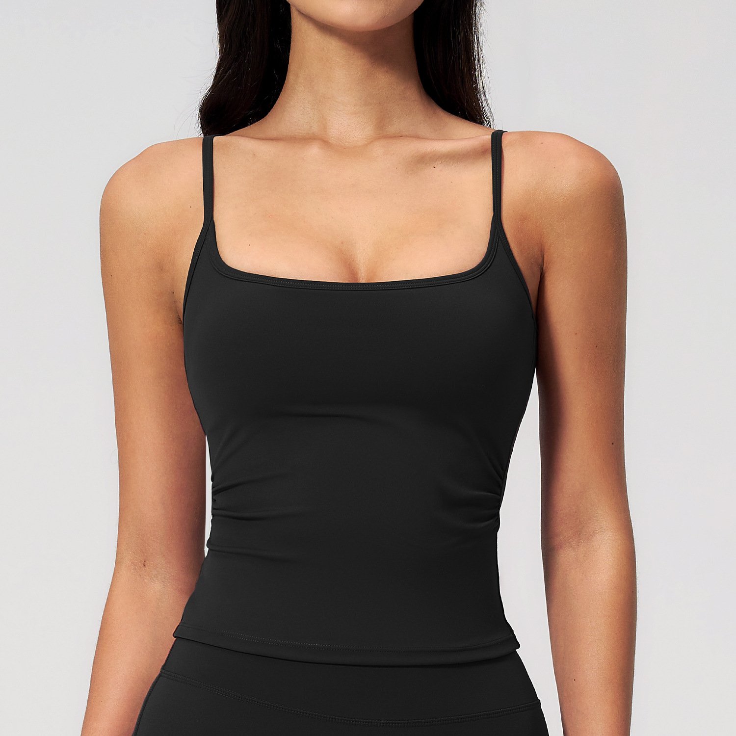 Yoga Studio Clothing Private Label Apparel Manufacturers Spaghetti Straps Gym Tank Tops