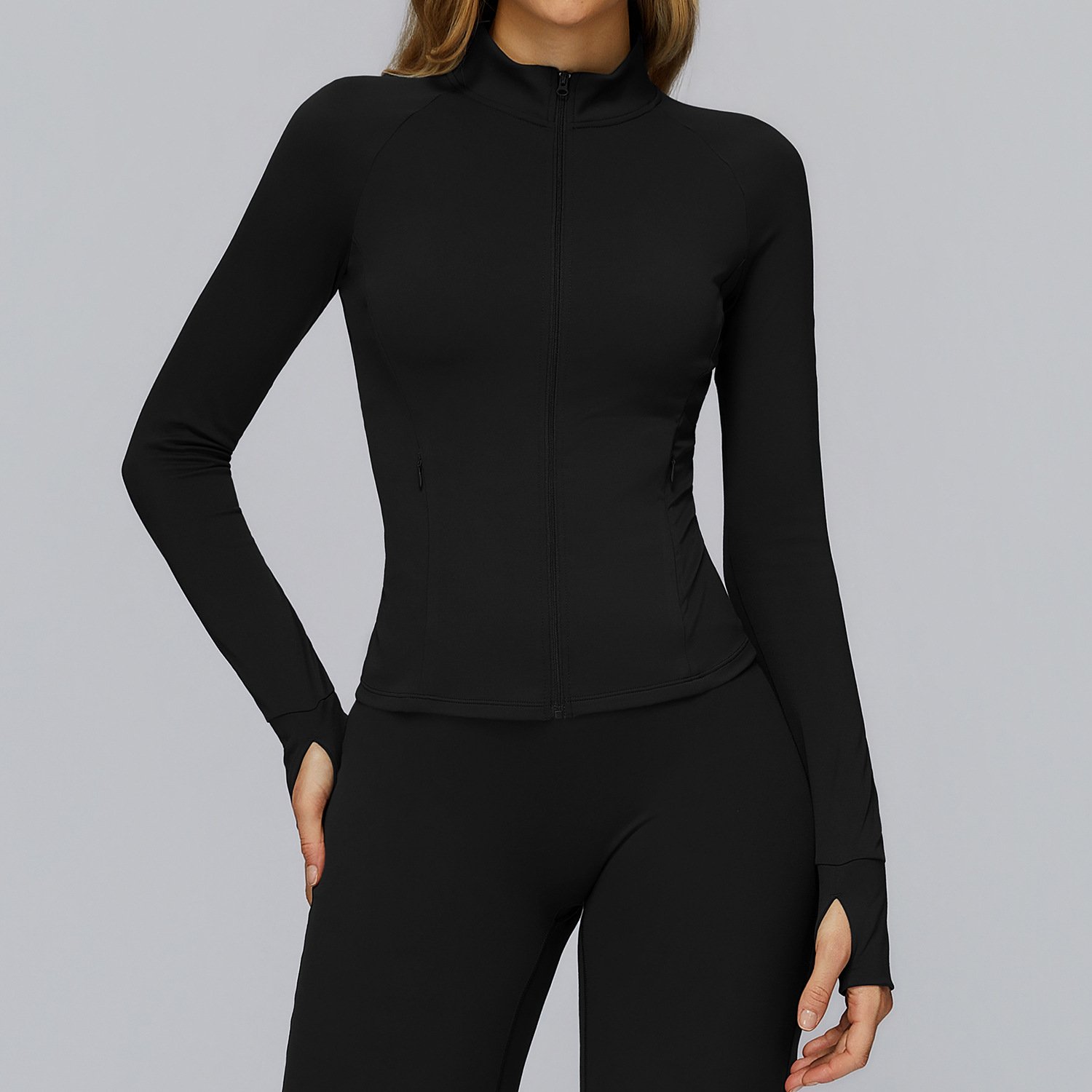 Yoga Wear for Small Brands Custom Logo Yoga Wear Minimal Style Track Jacket