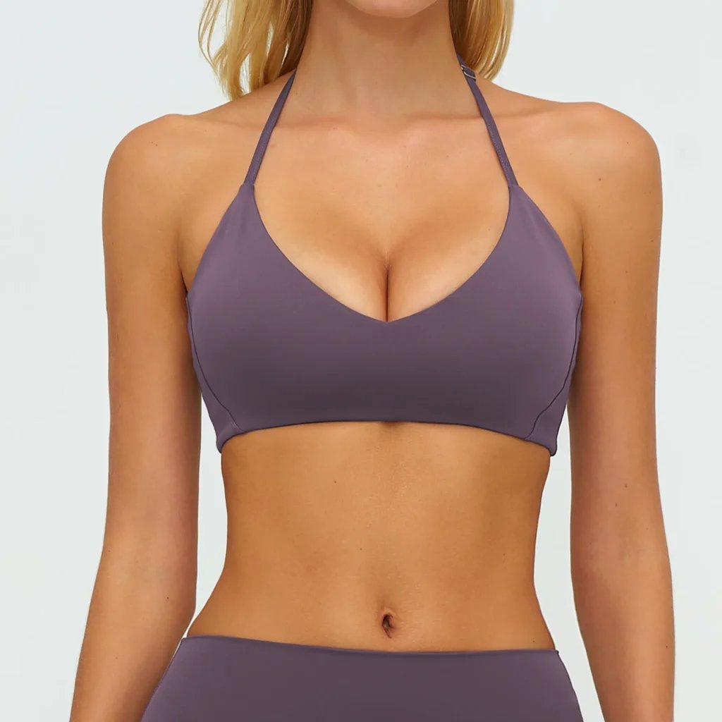 Sports Custom Activewear USA Hollow Back Yoga Bra with Removable Pads Fitness Bras