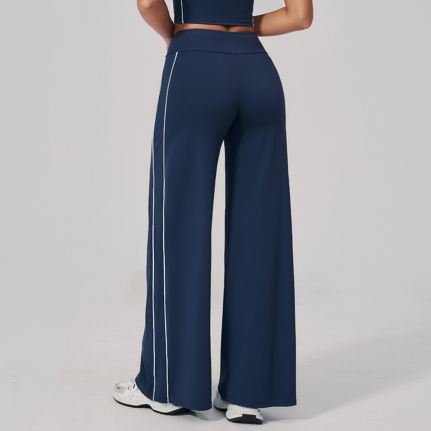 Yoga Clothing Manufacturer Custom Fitness Apparel Supplier China Wide Leg Elastic Waist Loose Sweatp...