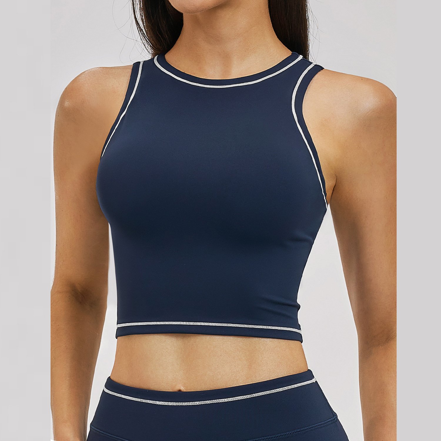 Yoga Studio Clothing Custom Activewear USA Workout Crew Neck Tank Top
