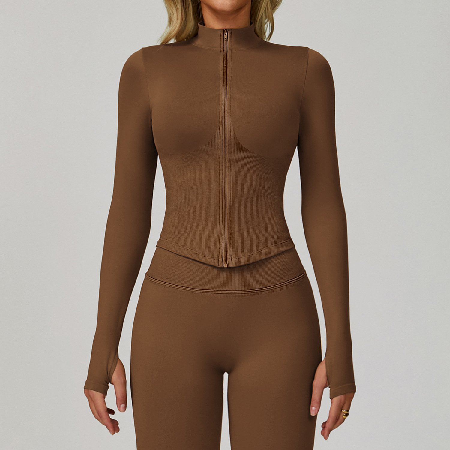 Boutique Activewear Personalised Fitness Clothing Seamless Athletic Wear Zip Up Jacket