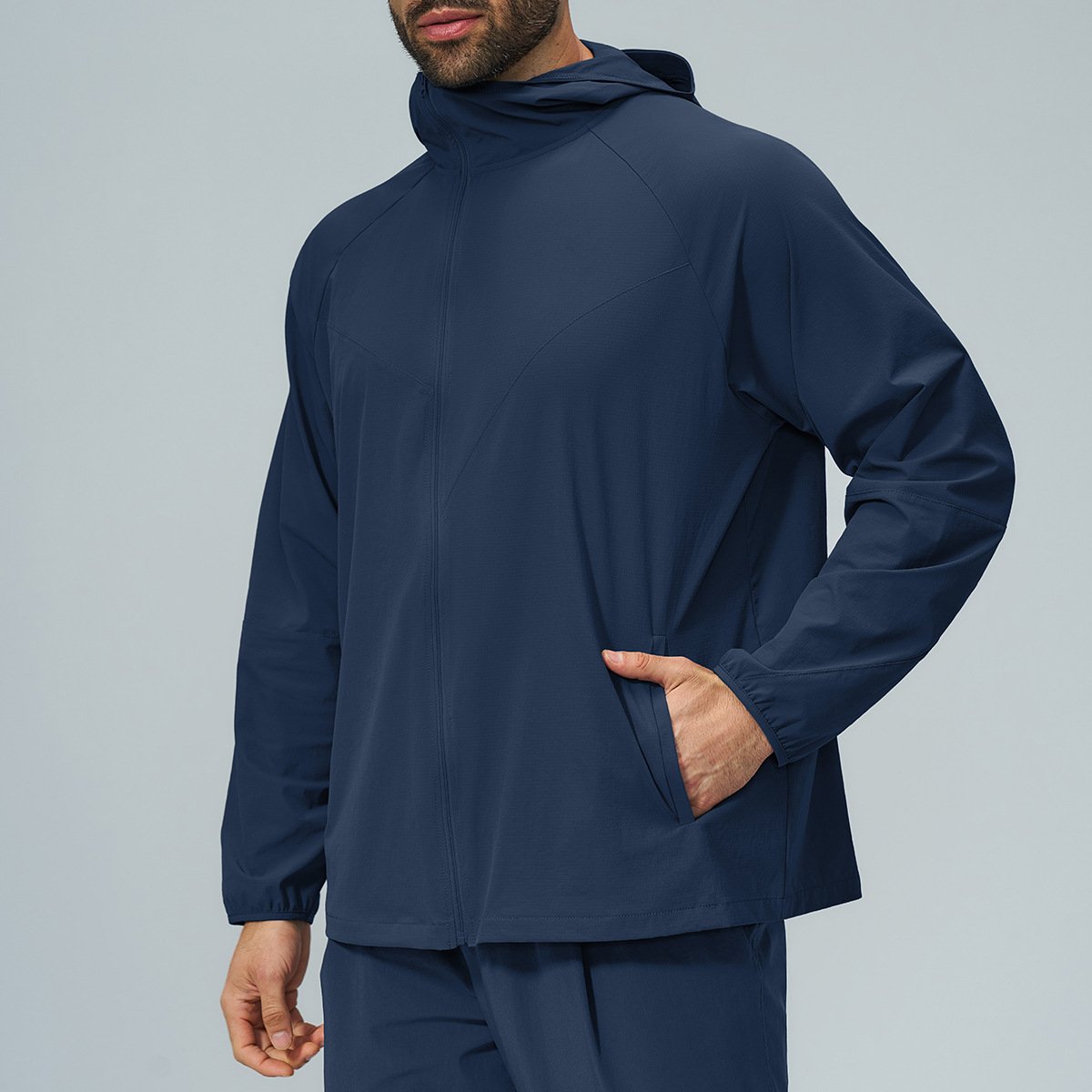 Eco-Friendly Recycled Skin-Friendly Quick-Drying Water-Repellent Men’s Outdoor Sports Zip-Up H...