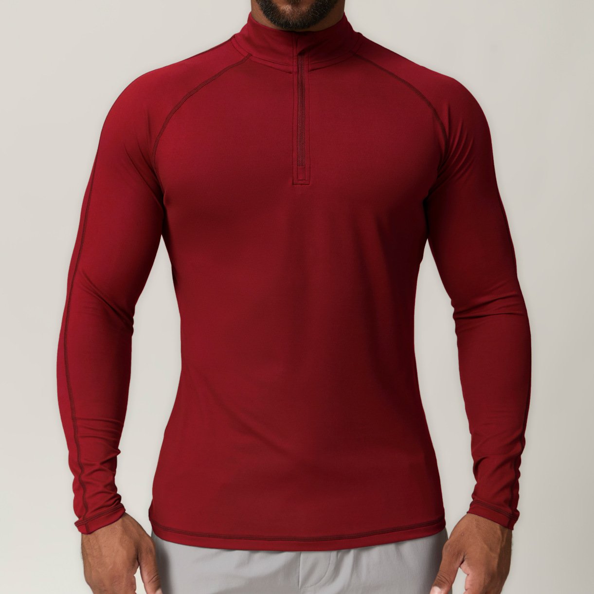 Men’s Zip Sports Long Sleeve Shirt – Custom Activewear for Gym, Running & Commuting