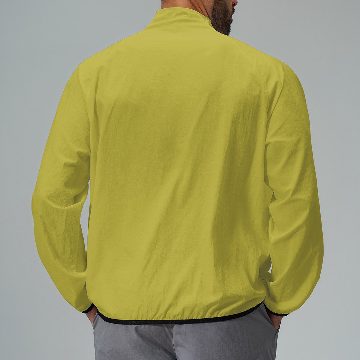 Men’s Quick Dry Stand Collar Sports Jacket – Small Batch Activewear for Hiking & Traini...