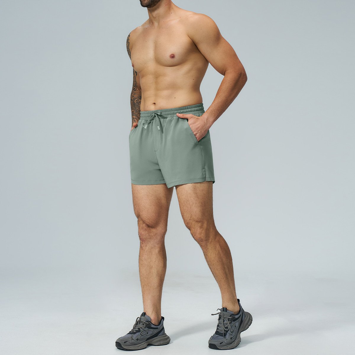 Men’s Double Layer Sports Shorts – Gym Wear Manufacturer Style for Running & Fitness