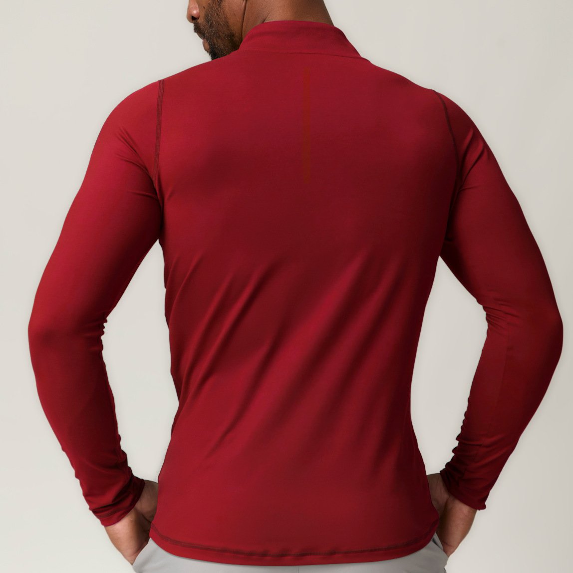 Men’s Zip Sports Long Sleeve Shirt – Custom Activewear for Gym, Running & Commuting