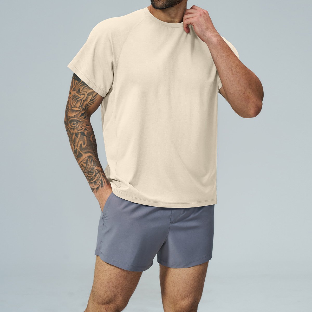 Men’s Breathable Activewear T-Shirt – Custom Sportswear Manufacturer Style for Outdoor Fitne...