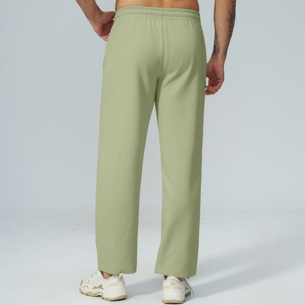 Men’s Waffle Sports Pants – Custom Logo Activewear for Hiking, Travel & Everyday Wear