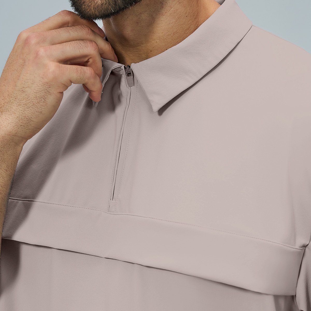 Men’s Zip-Up Activewear Polo Shirt – Soft Casual Sports Top from Activewear Supplier China