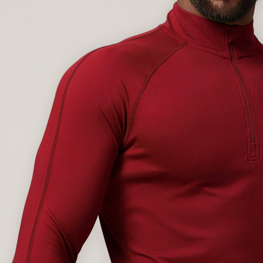 Men’s Zip Sports Long Sleeve Shirt – Custom Activewear for Gym, Running & Commuting