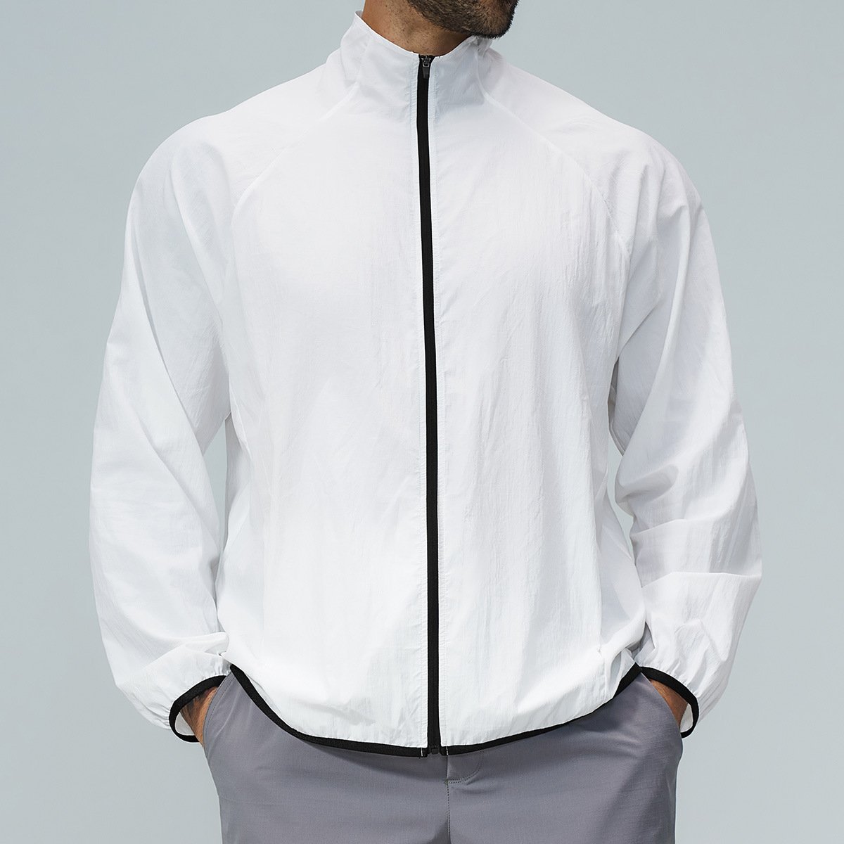 Men’s Quick Dry Stand Collar Sports Jacket – Small Batch Activewear for Hiking & Traini...