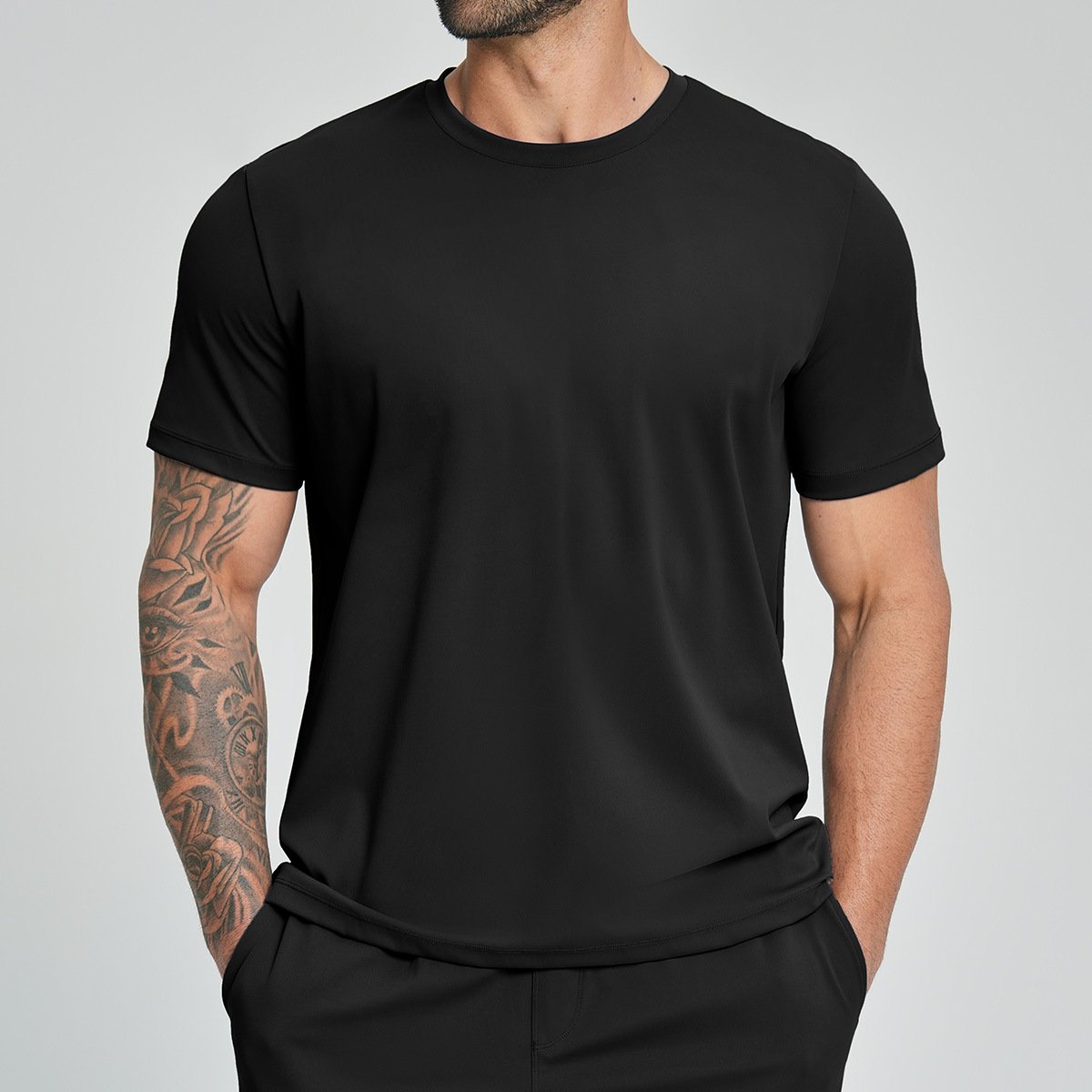 Men’s Drop Shoulder Activewear T-Shirt – Casual Gym & Training Top by Activewear Suppli...
