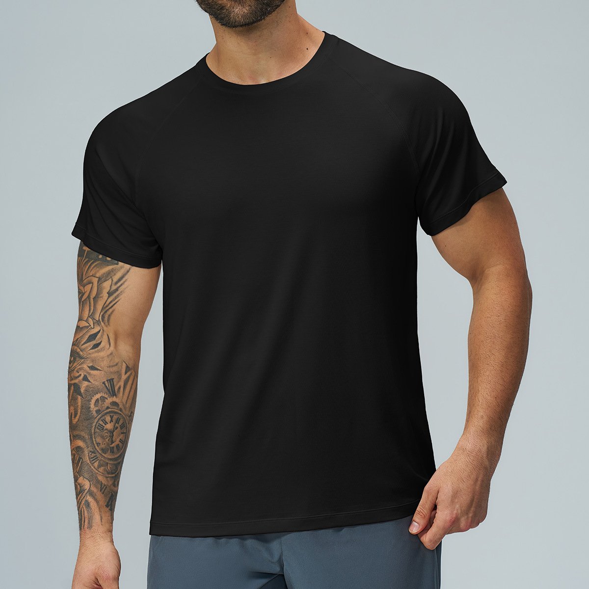 Men’s Soft Lyocell Activewear T-Shirt – Hiking, Travel & Fitness Top by Sportswear Manu...