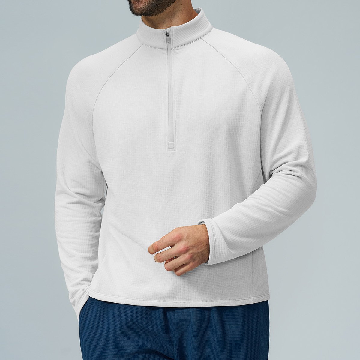 Men’s Warm Fleece Activewear Pullover – Low MOQ Sportswear for Hiking & Training