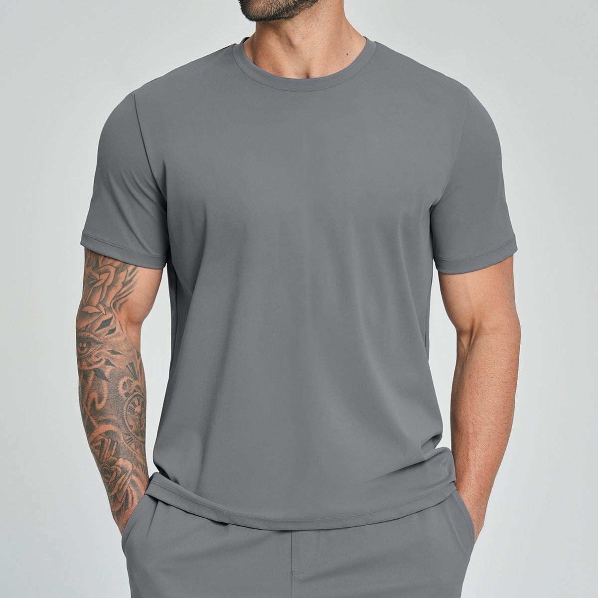 Men’s Drop Shoulder Activewear T-Shirt – Casual Gym & Training Top by Activewear Suppli...