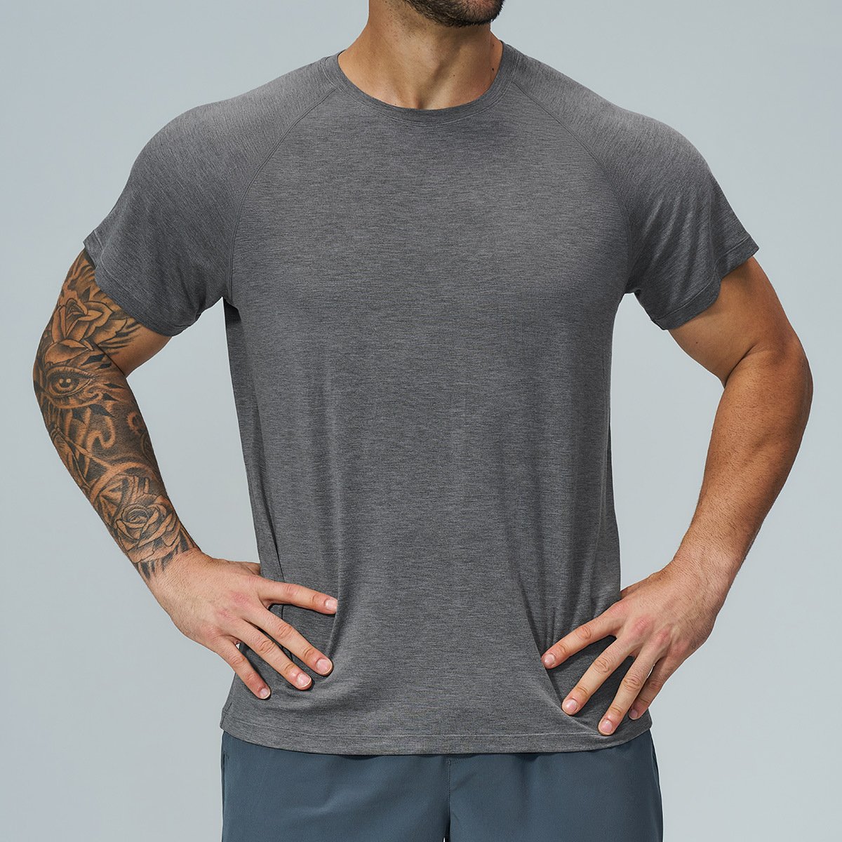 Men’s Soft Lyocell Activewear T-Shirt – Hiking, Travel & Fitness Top by Sportswear Manu...