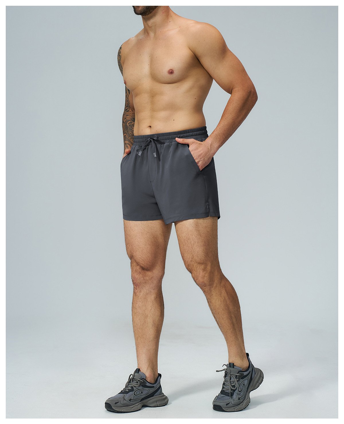 Men’s Double Layer Sports Shorts – Gym Wear Manufacturer Style for Running & Fitness