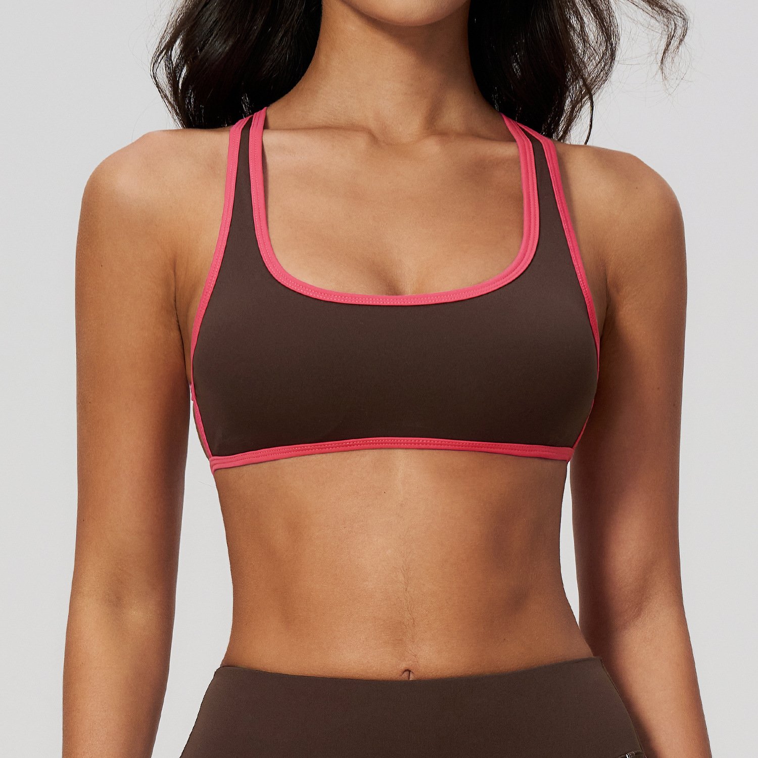 Gym Apparel In Bulk Activewear Manufacturing Minimal Style Racerback Sports Bra
