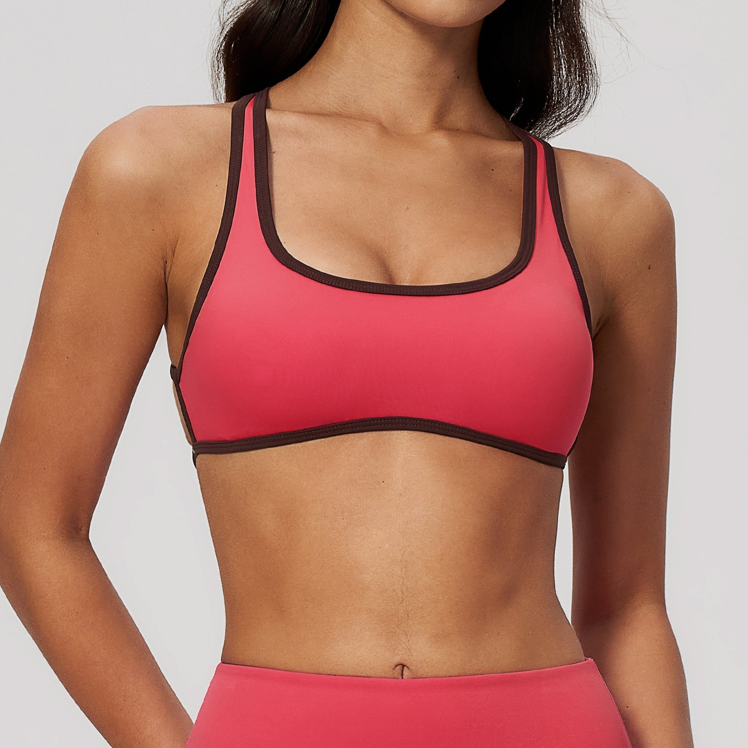 Gym Apparel In Bulk Activewear Manufacturing Minimal Style Racerback Sports Bra